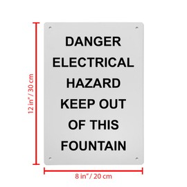 Danger Electrical Hazard Keep Out Of Sign, 8.5 x 11 in" OSHA Compliant Child Safety Sign, Weatherproof Plastic, UV resistant & Easy-to-Read Signage