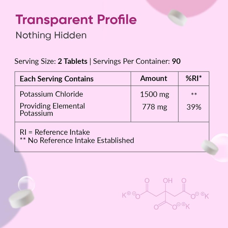 Ambrosial Potassium Chloride 1500 mg – High Strength Potassium Supplement
