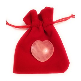 Rose Quartz Heart 3cm - Love, Compassion, Self Esteem - Heart Chakra - Valentines Bridesmaid Wedding Gift