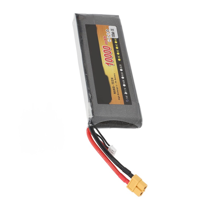 7.4V 10000mAh Lithium Battery 30C XT60 Plug RC 2S LiPo