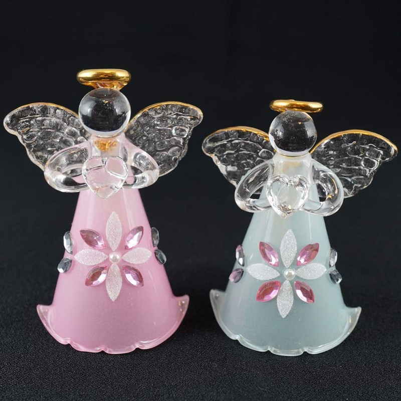FGK115DT Cute Handmade Glassware Little Prima Angel Bell