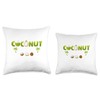 Coconut Palm Coconut Crew Throw Pillow