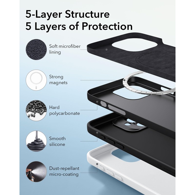 ESR for iPhone16 Case with MagSafe, Supports Magnetic Charging, Smooth
