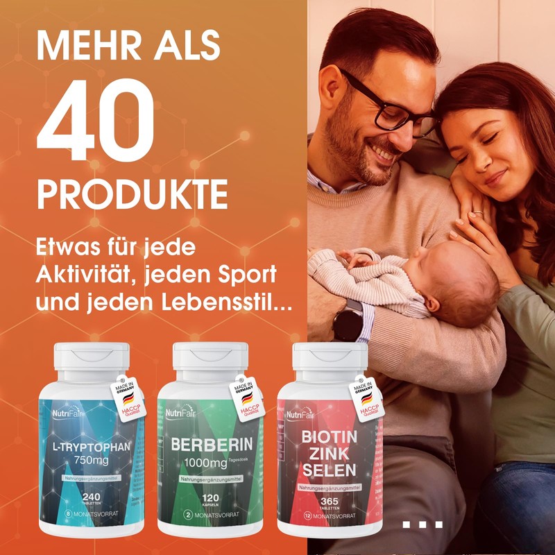 Nutrifair 5-MTHF 1000μg, 365 Tablets, 1mg per Tablet, Calcium L-Methylfolate,