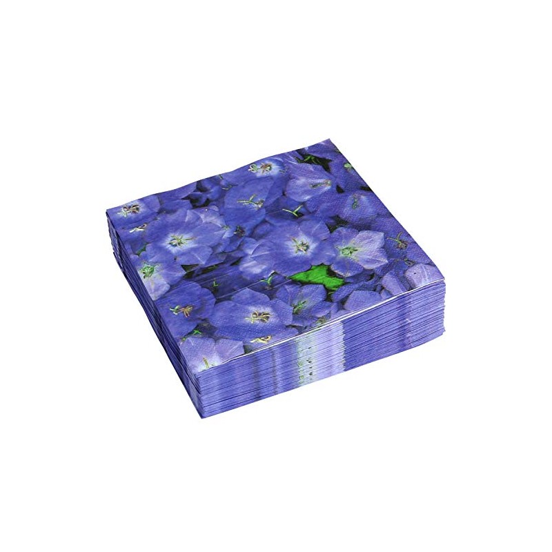 Iconikal 75-Count Disposable Paper Party Napkins Violets 6.5x6.5-Inch 2-Ply Purple