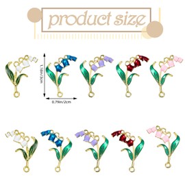COGCHARGER Flower Charms for Jewellery Making Cute Pendant for Bracelets Necklaces Earrings DIY Accessories, Alloy and enamel
