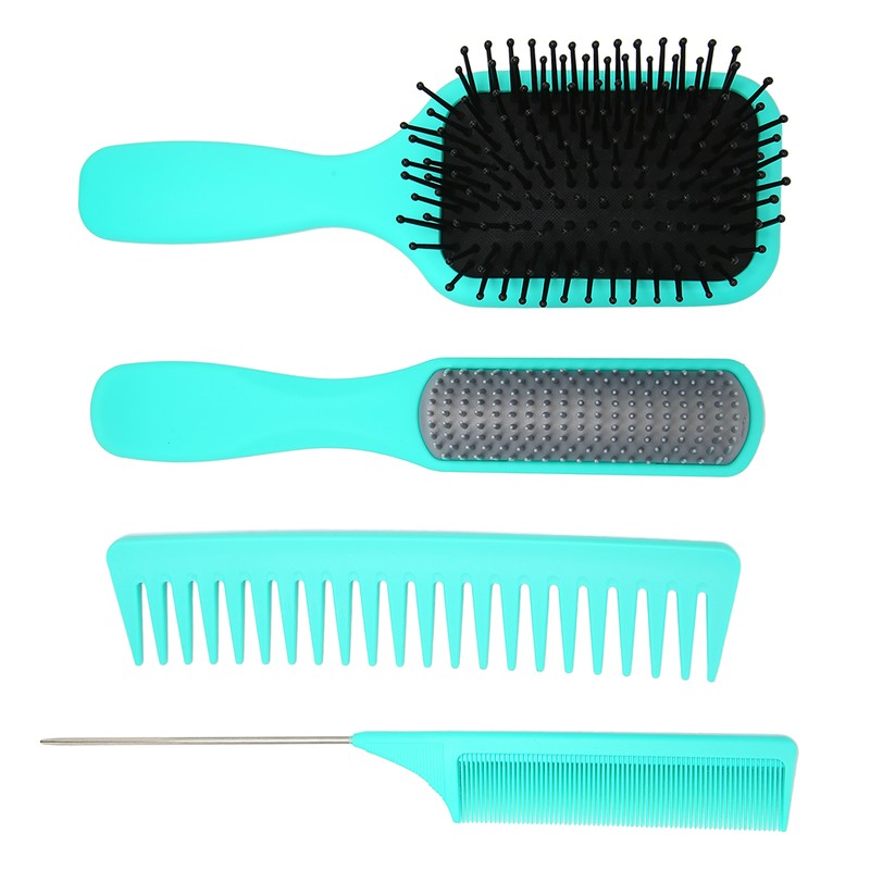 4Pcs Hair Brush Set Paddle Detangling Hair Brush Nine Rows