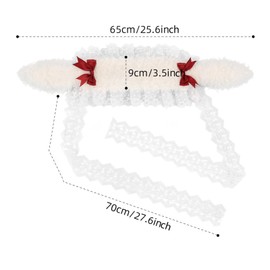 Baoblaze Bunny Ears Lolita Headband Headwrap Headdress for Photo Props Role Play Carnival