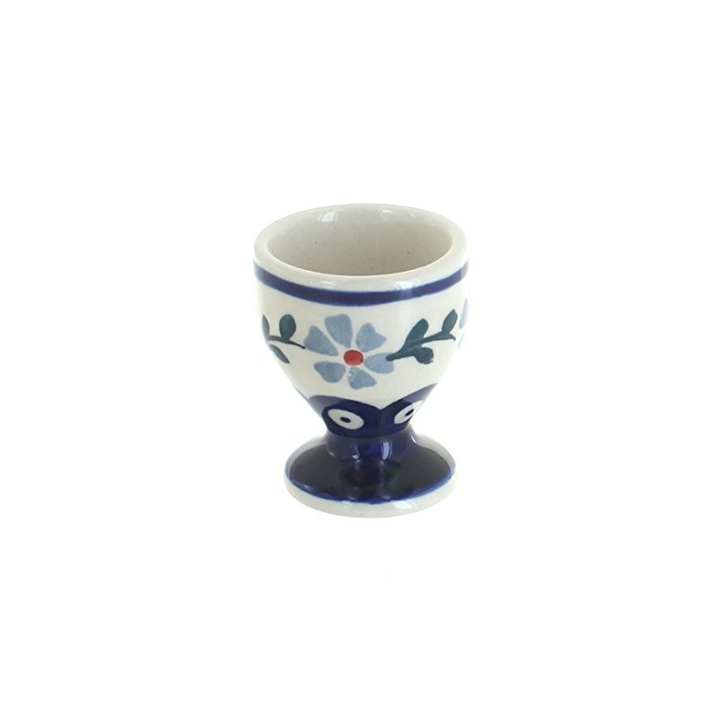 Blue Rose Polish Pottery Blue Violet Egg Cup