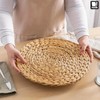 PECZEKO Set of 12 Round Seagrass Place Mats, Washable Place
