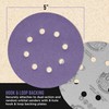 Dura-Gold Premium 100 Grit 5" Purple Film Ceramic Sanding Discs,