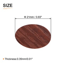 DTGN 21mm(Dia) Screw Hole Cover Stickers - 1Sheet 54pcs - Good for Furniture Wardrobe Chair - PVC Waterproof Hole Caps - Dark Brown
