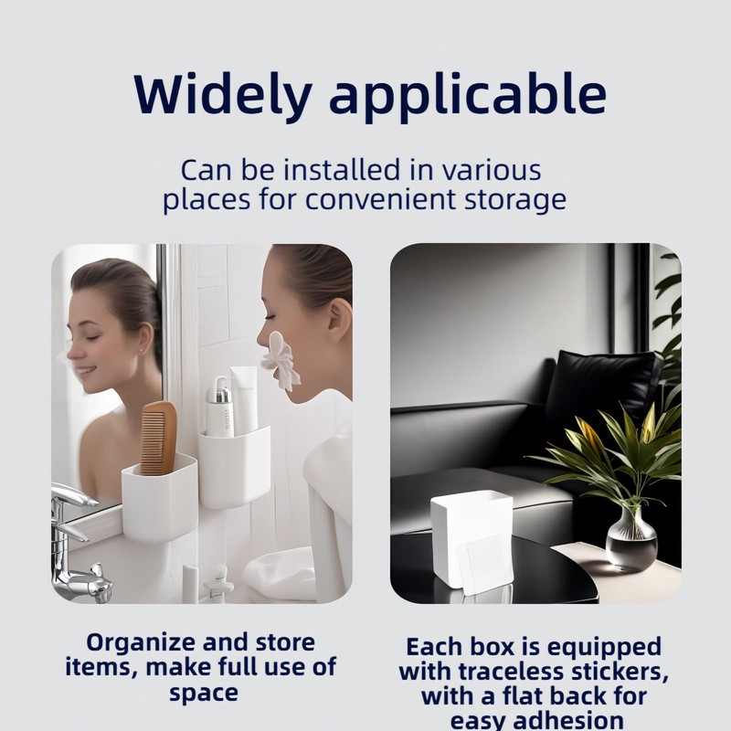 FANBODTA 2-Pack Stick-On Wall Mount Remote Holder - No Drill,