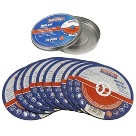 Faithfull Multi Cut Thin Cut Off Wheel 125Mm X 1.0 X 22 Pack Of 10