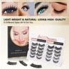 MOTIBACK Magnetic Eyelashes with Applicator, Reusable Magnetic Eyelashes Natural-Look, 10