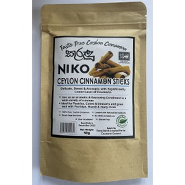 Pure Ceylon Cinnamon Sticks (50g Resealable Pouch) Mild, Sweet & Aromatic / No GMOs & Additives / Direct from Plantation/ True Sri Lankan Cinnamon