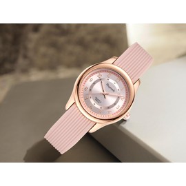 RUYEOOK Women Watch for Nurse Easy to Read Dial Wristwatches Silicone Band Second Hand Water Resistant Watches for Lady Female (R8632 Pink)