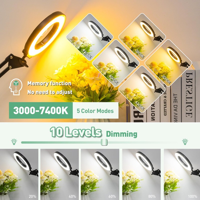 12X & 30X Magnifying Glass with Light, Ultra Long 3