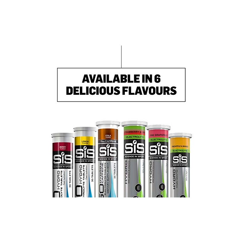 Science In Sport Hydro Hydration Tablets, Gluten-Free, Zero Sugar, Strawberry