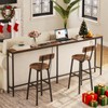 MAHANCRIS 78.7" Console Table with Power Outlet, Narrow Sofa Table,