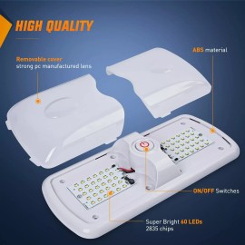 Nilight RV Interior Ceiling White LED Lights (Pair)