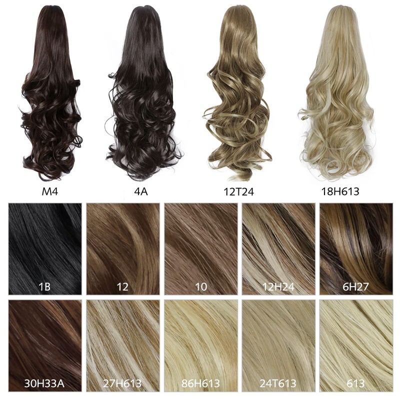 Yamel Ponytail Extension 16" Long Curly Wavy Light Auburn Mixed