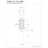 Kingston Brass EV8417 Coronet Push Pop-Up Bathroom Sink Drain Without