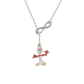 TGBJE Forky Lover Gift Forky Earrings Forky Kartoon Necklace Forky Gift Kartoon Gift (Toy Necklace)