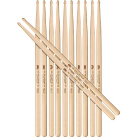 Meinl Stick & Brush Drumsticks, Big Apple Swing 5B Half Brick (6 Pairs, 5 Plus 1 Free) -North American Maple with Undersized Acorn Shape Wood Tip-Made in Germany (SB124-6)