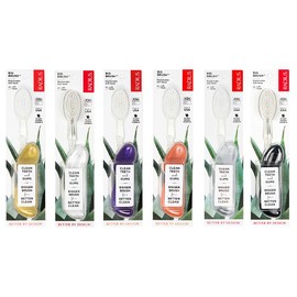 RADIUS Big Brush with Replaceable Head BPA Free & ADA Accepted Toothbrush Designed to Improve Gum Health & Reduce Gum Issues - Left Hand - Assorted - Pack of 6