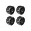 cyclingcolors 4 x Plastic Castors 30 mm Black Castor Guide