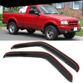 BOOGADEE Original 2pcs Wind Deflectors, in-Channel Rain Guards Set, Side Window Visors Compatible with 1993-2011 94-10 Mazda B2300/B4000,94-08 Mazda B3000 with Standard/Extended Cab 92083