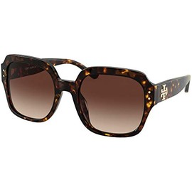 Tory Burch Ty 7143u - Cuadrado para mujer, Dark Tortoise, 56-21-140