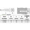 AERZETIX - C57879 - Set of 10 spiral screw dowels,