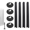 Pack of 4 Black 15mm Radiator Pipe Hole Covers –