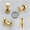 BVL Gold Robe Hook Brass Adhesive Towel Hook for Bathroom