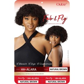 Outre Fab & Fly Full Cap Wig - Human Hair - Alara (NATURAL BROWN)