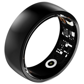 Smart Rings for Men Women Fitness Tracker Heart Rate Monitor Health Ring Blood Pressure Blood Oxygen Sleep Tracker Fitness Ring Pedometer Step Counter Waterproof Smart Ring for Android iOS Phones