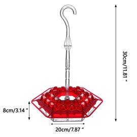 SEIWEI Hummingbird Feeder for Outdoors Hanging Bird Water Feeder, Red