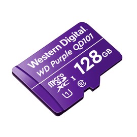 Western Digital Memoria MicroSDXC Purple - 128GB - Clase 10 - U1 - para Videovigilancia