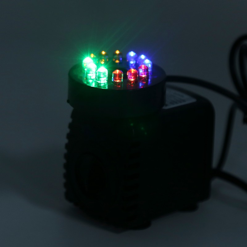 Submersible Fountain Pump With LED Light Water Pump Light for
