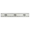 'Swimming Turtle' 30cm (12 Inch) White Plastic Ruler (RL00028626)