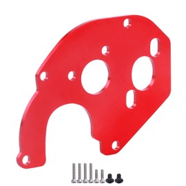 Aluminum Motor Mount Barrage Motor Plate Adapter for Axial SCX24 1/24 RC Crawler Cars Trucks Models (Red)