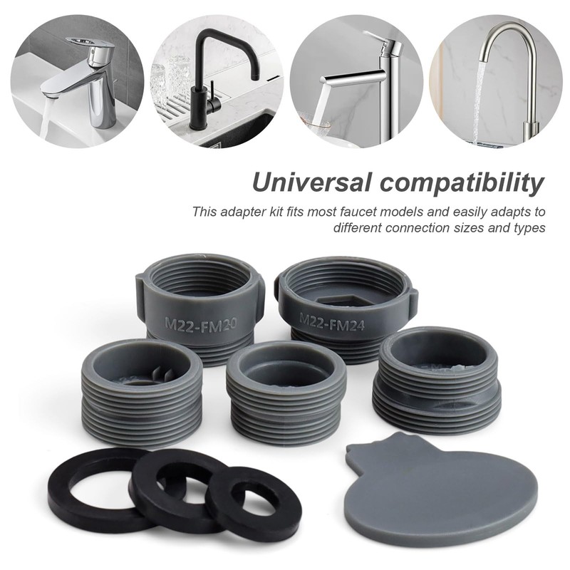 DIYCUT 3 Sets Tap Adapter, Tap Aerator Adapter, Universal Tap