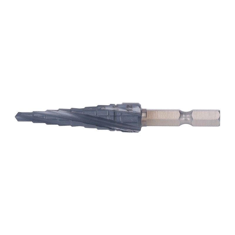 Spiral Grooved Step Drill Bit 4mm to 12mm Step 1/4in