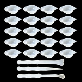 TAODAN 23PCS Silicone Moldling Cup Dispenser Mini Measuring Mixing Bowl with Spoon Glue Stick Ornaments Accessories Gadgets Suitable for DIY Epoxy Crafts