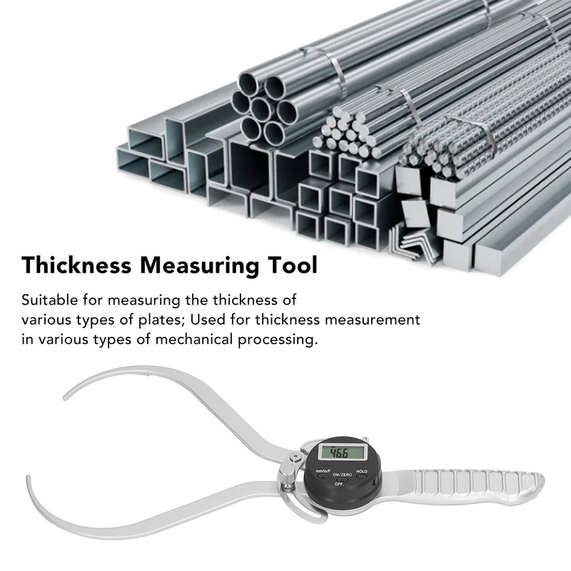 Digital Thickness Gauge 0 to 200mm Measure Range Unit Conversion