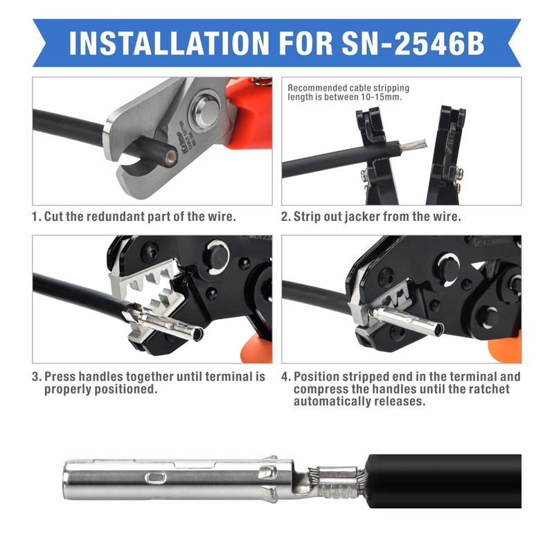 iCrimp Solar PV Cable Crimping Tool Kit for 2.5/4/6mm² with