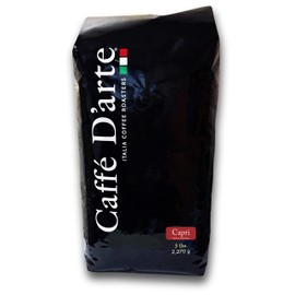 Caffe D'arte Capri Whole Bean Espresso Coffee, 5 Pounds