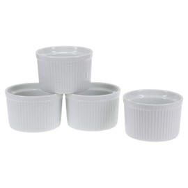 BIA Cordon Bleu Classic 10-Ounce Tall Souffle Dish, Set of 4, White